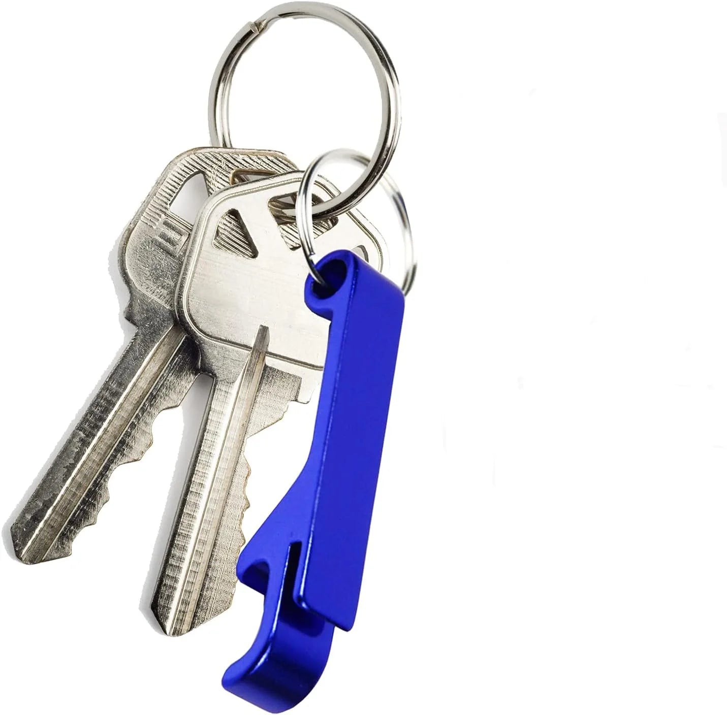 Tragbarer 4-in-1 Bierflaschenöffner mit Schlüsselanhänger Aluminium