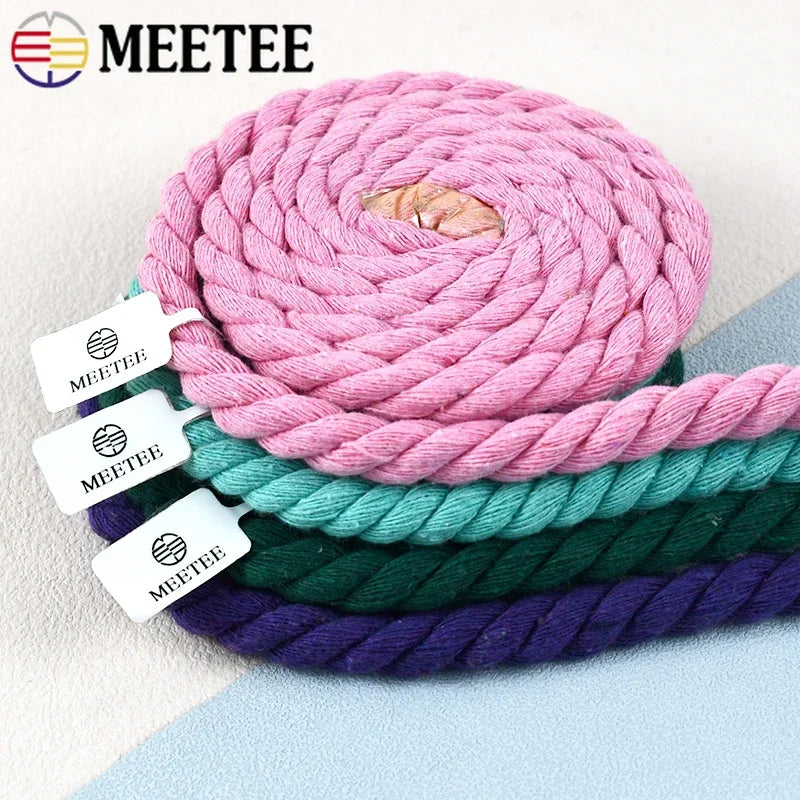 Robuste 3-fach gedrehte Baumwollschnur für DIY und Nähprojekte