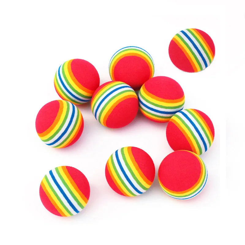 Bunte elastische Spielbälle für interaktives Katzen- und Welpenspiel