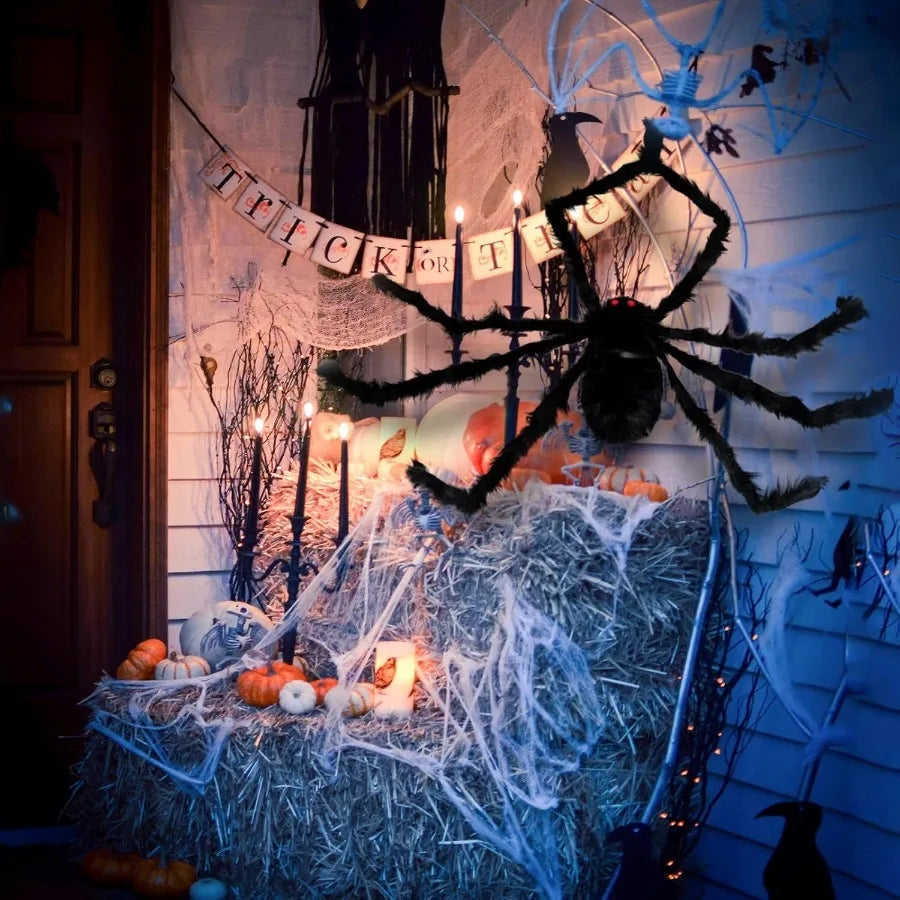 Riesige Halloween-Spinne für Innen- und Außenbereich zur Dekoration