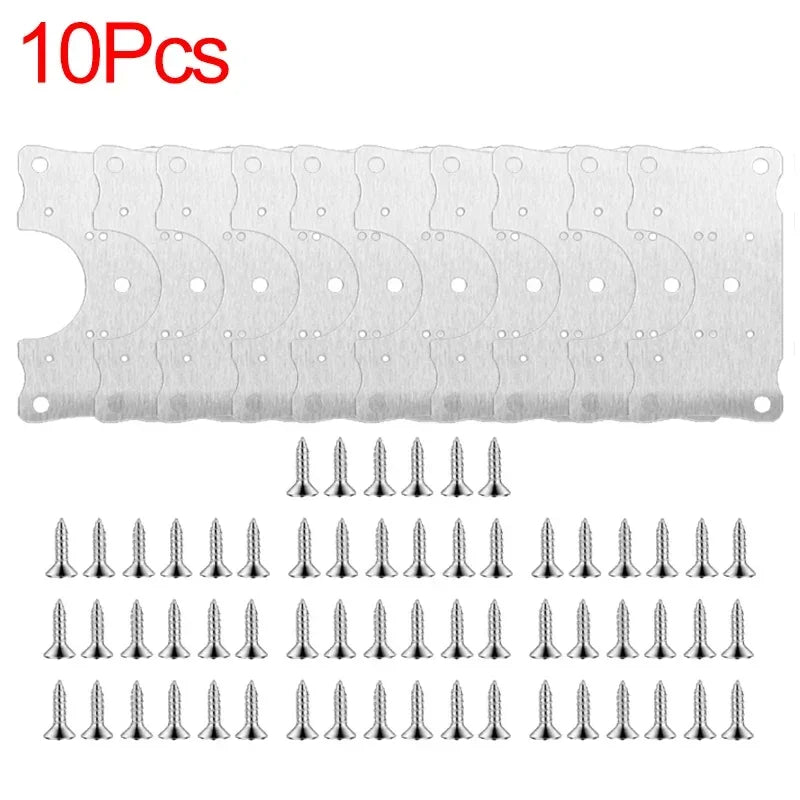 Edelstahl Scharnier Reparaturplatte – Robust und Vielseitig für Möbel