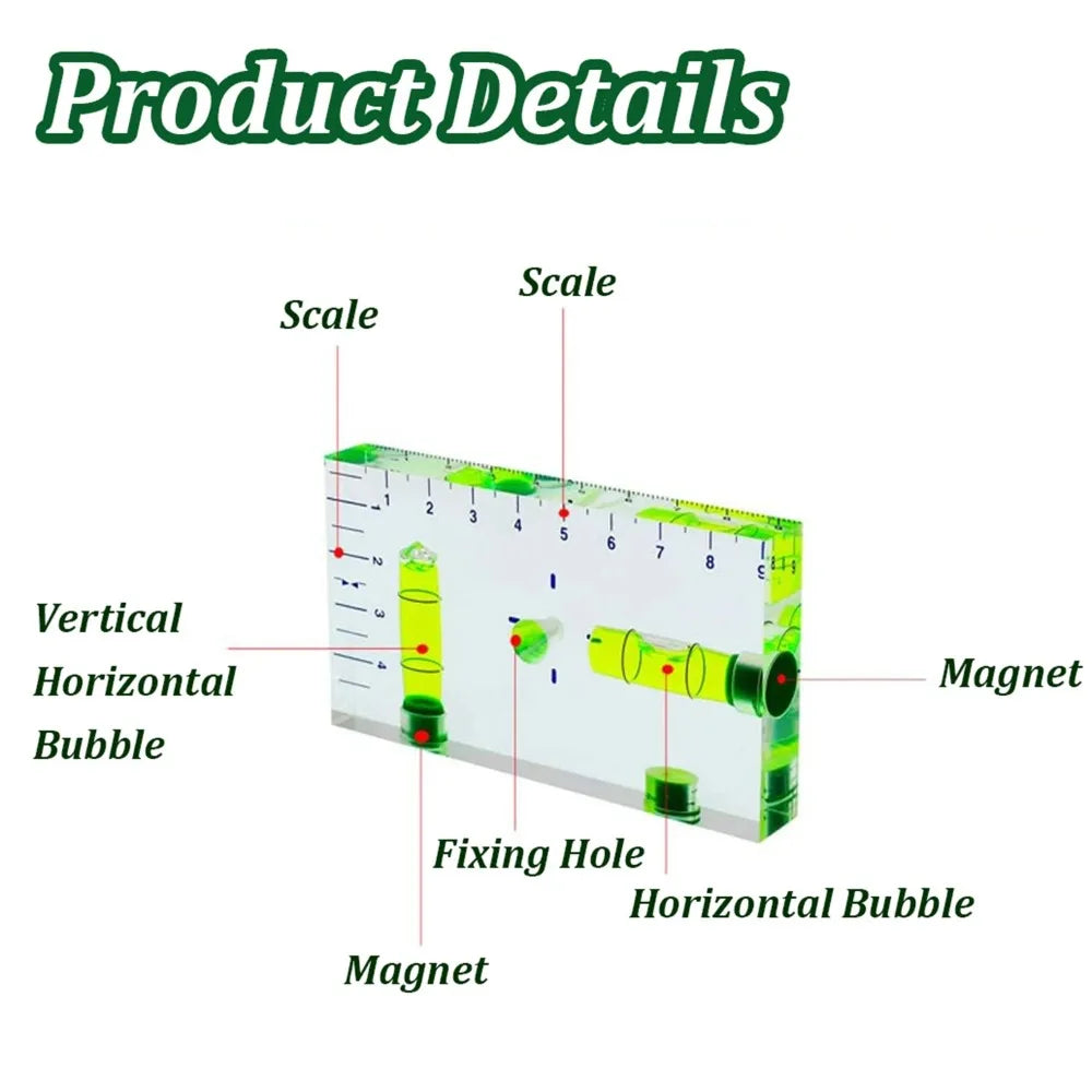 Präzise Magnet Wasserwaage kompakt T-Form für Haushaltsprojekte