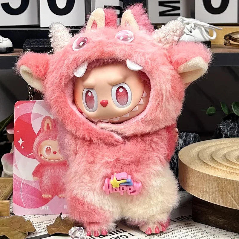 Niedlicher Plüsch-Einteiler Baby-Outfit im Monster Design als Blindbox