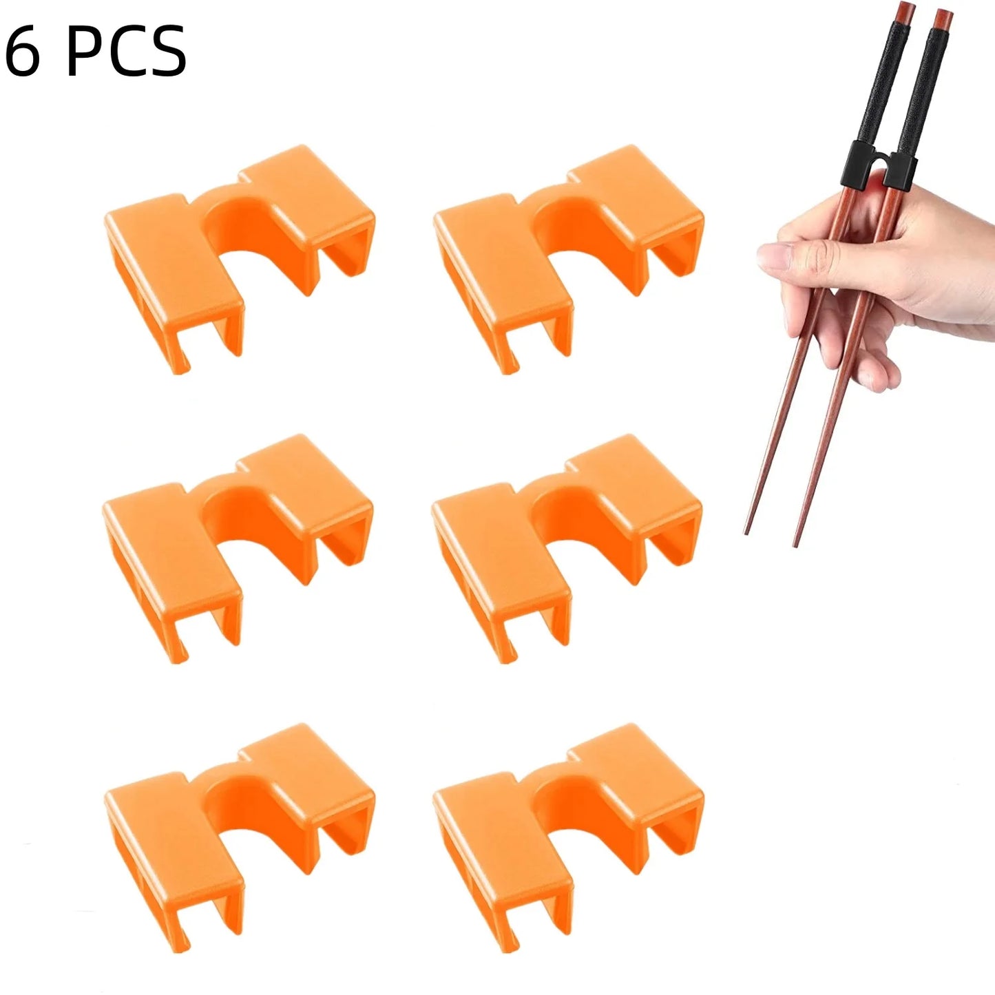 6er-Pack wiederverwendbare Essstäbchen-Helfer für Erwachsene und Kinder Training