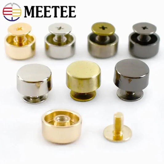 10 50 Stück runde Metallnieten Schrauben für DIY Leder Taschen Gürtel