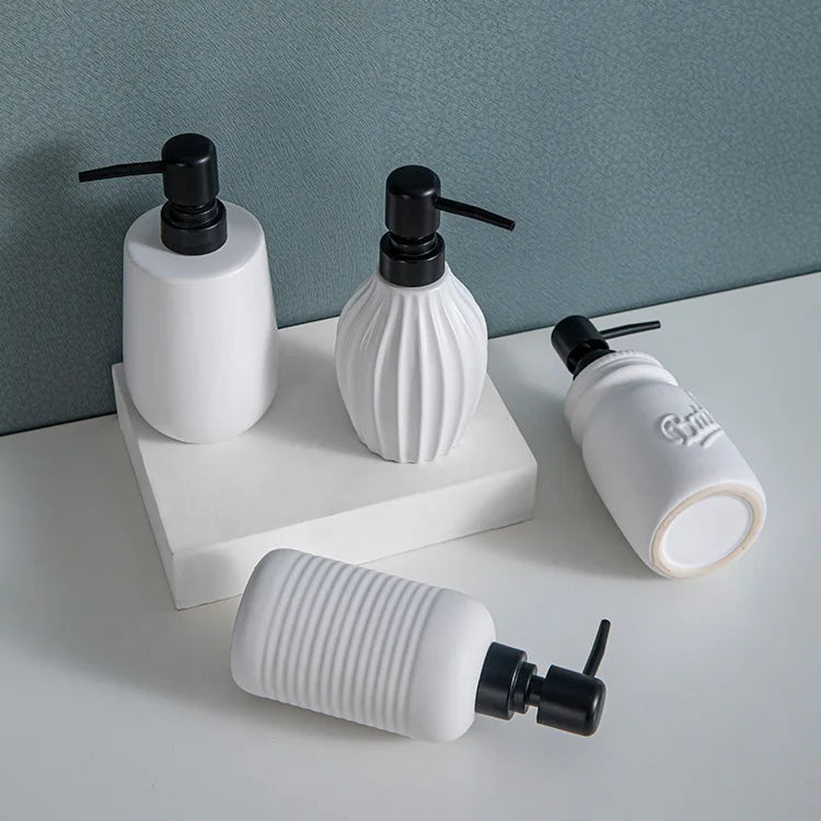 Keramik Flüssigseifenspender für Shampoo und Duschgel
