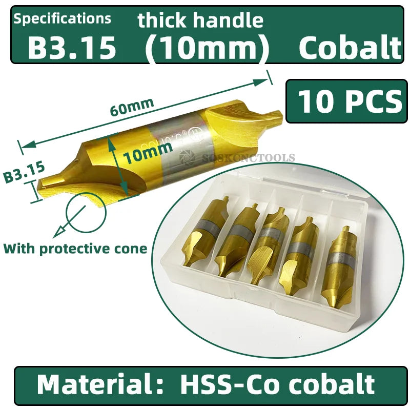 HSS Zentrierbohrer-Set 6-tlg. für präzise Metallbohrungen (1,0-5,0mm)
