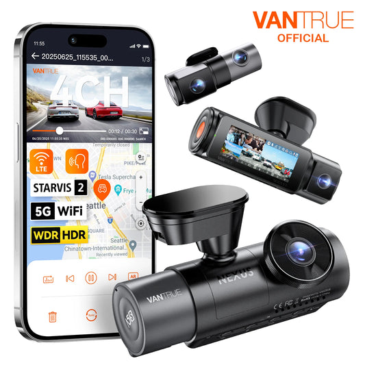 Vantrue N5S DashCam 4 Kanal WiFi 360° STARVIS Mit Nachtsicht