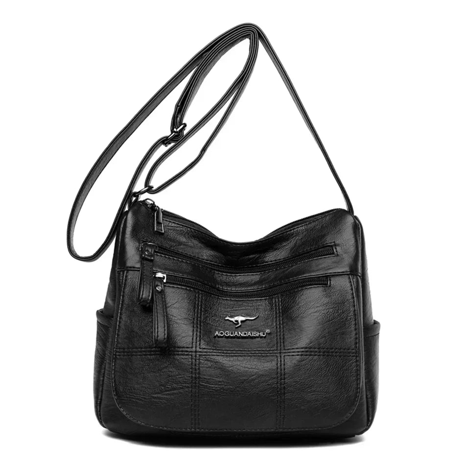 Stylische Damen Crossbody Tasche mit Plaid Muster – weich, sicher - vielseitig