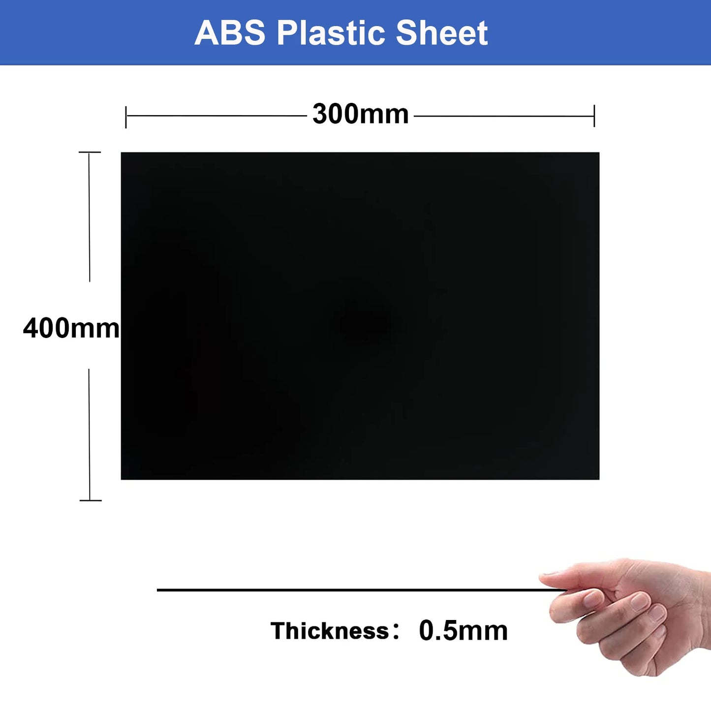 Weiße und schwarze ABS Kunststoffplatten in verschiedenen Dicken für Modellbau