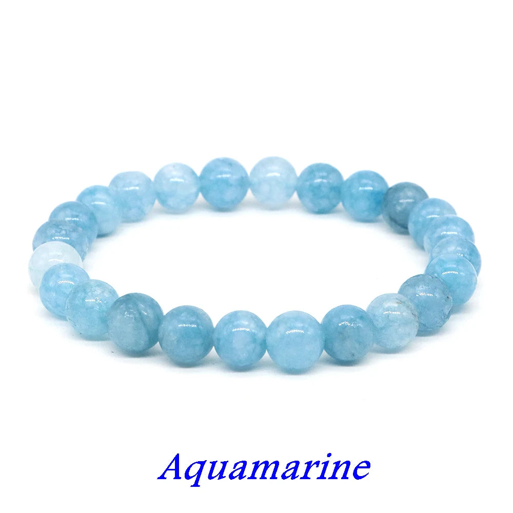 Natürliches Aquamarin Quarz Armband für Yoga und Meditation