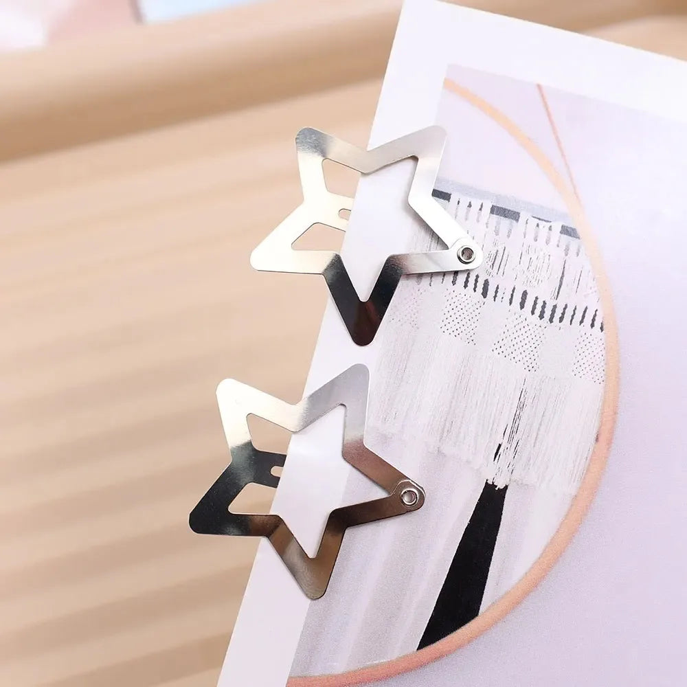 Silberne Stern Haarklammern – Metall Haarschmuck für Damen und Mädchen