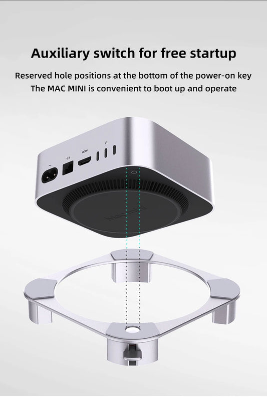 Aluminium Desktop-Ständer für Mac Mini M4 zur Wärmeableitung und Kühlung