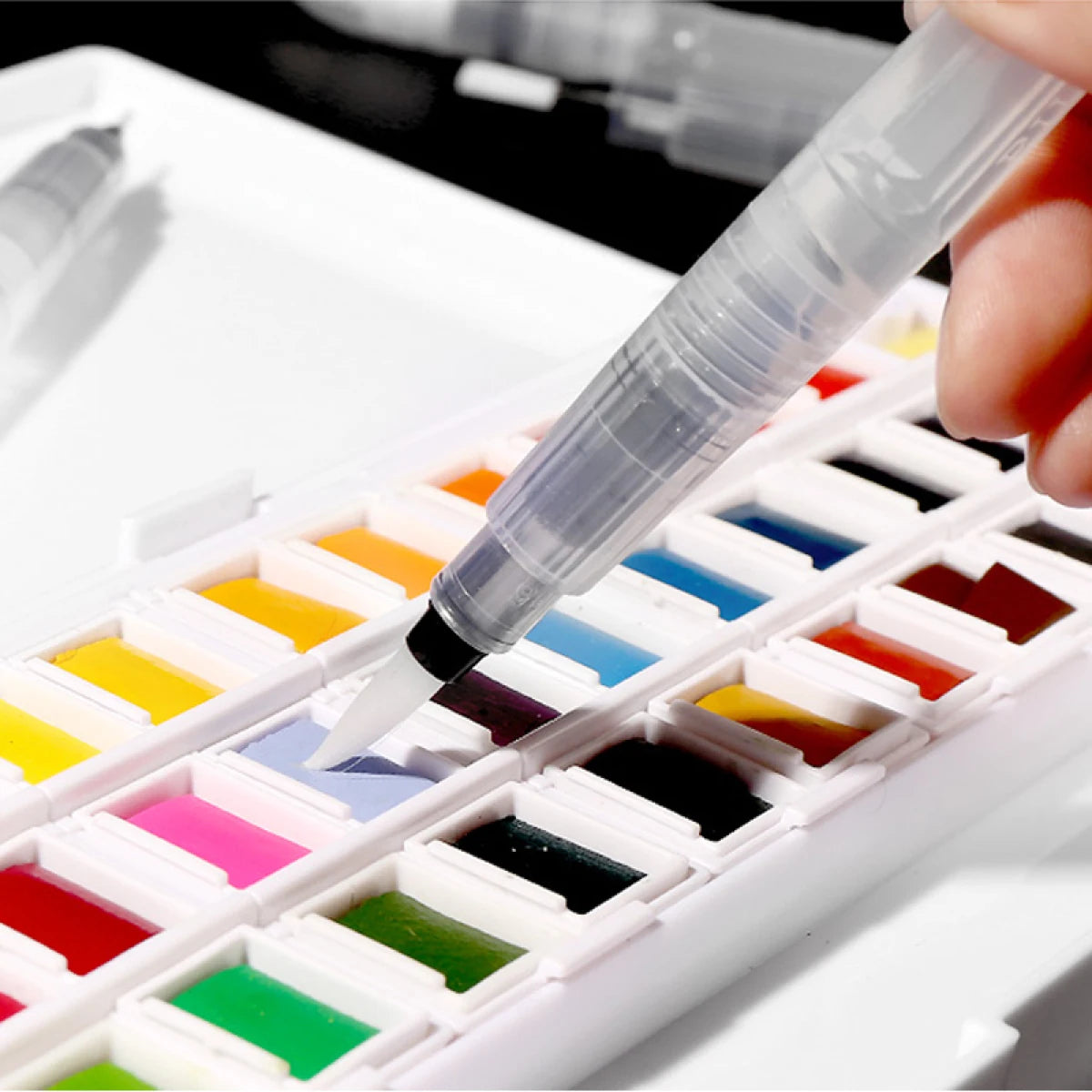 Nachfüllbares Aquarellpinsel-Stift-Set 3/6-teilig – sanft - vielseitig malen