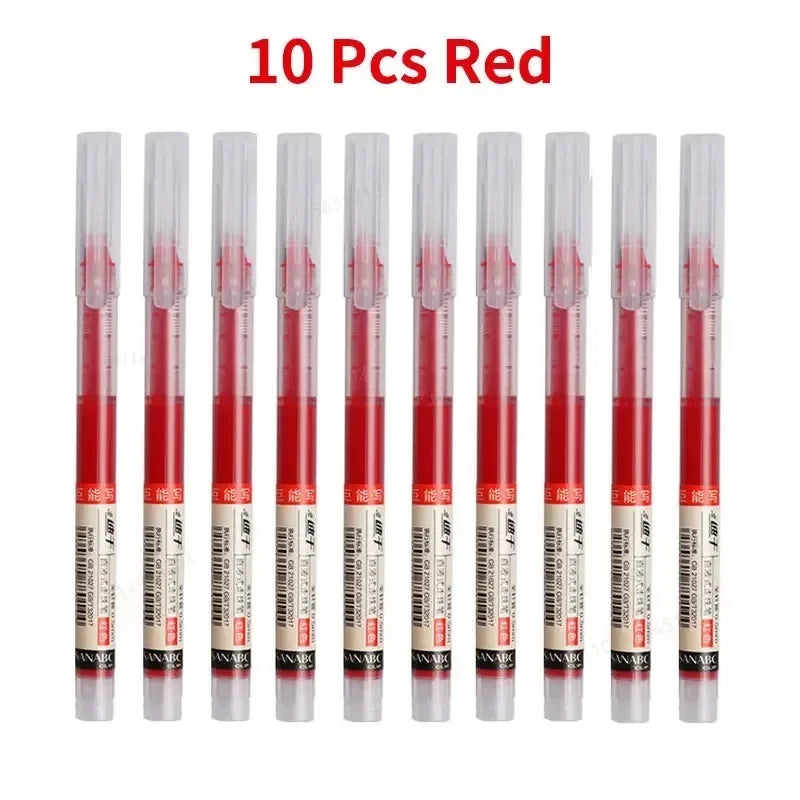 10-teiliges Gelstift-Set 0,5mm für Schule und Bürobedarf Schreiben