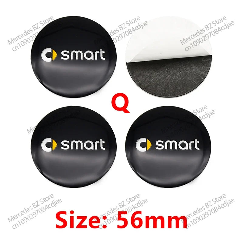 56mm Auto Radnabe Center Cap Metall Emblem Aufkleber für Smart Modelle