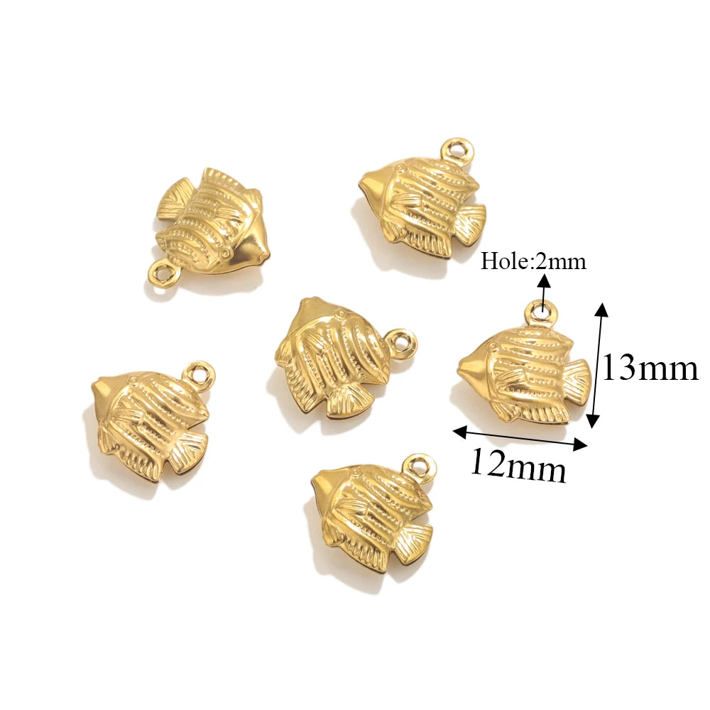 Maritime Edelstahl Gold Anhänger für individuelle Schmuckkreationen