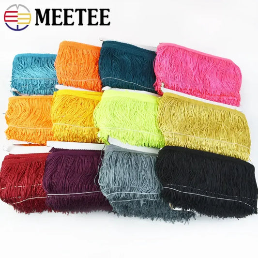 10 Meter Polyester Quastenfransen 10 bis 30 cm zum Nähen und Dekorieren-Yabubest - Home & More