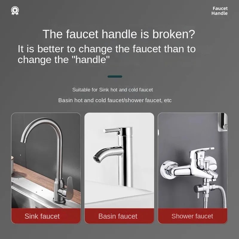 Ersatz Wasserhahn Griff Metall Zinklegierung Heiß Kalt Schalter