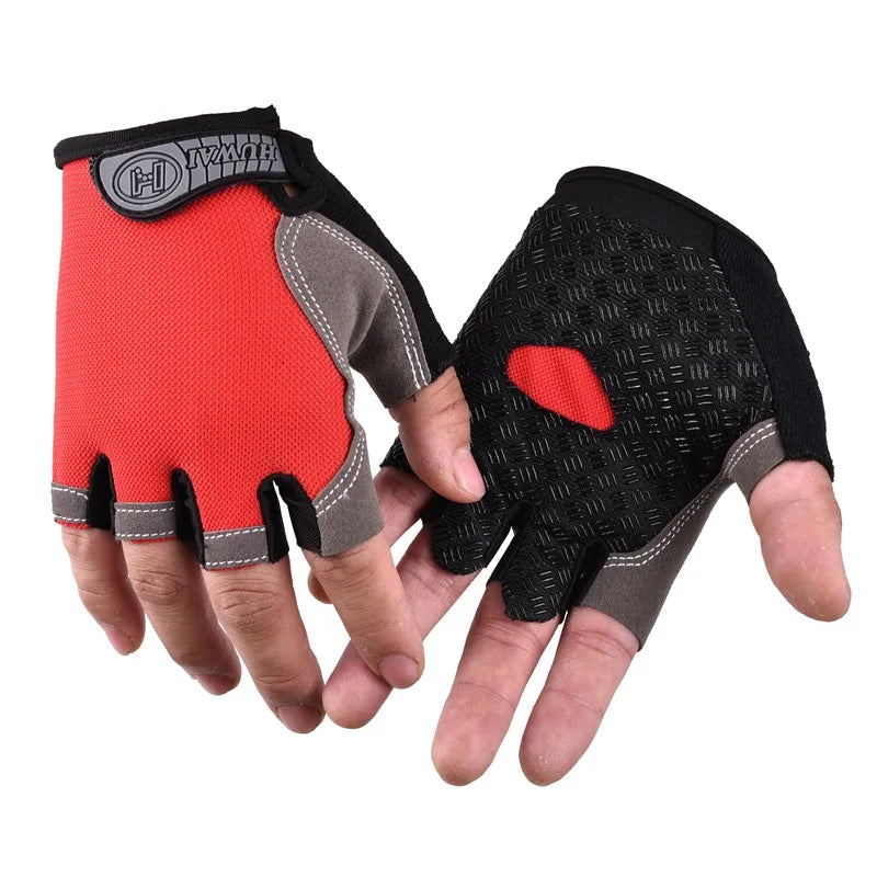 Unisex Halbfinger Fahrradhandschuhe atmungsaktiv rutschfest MTB Sommer