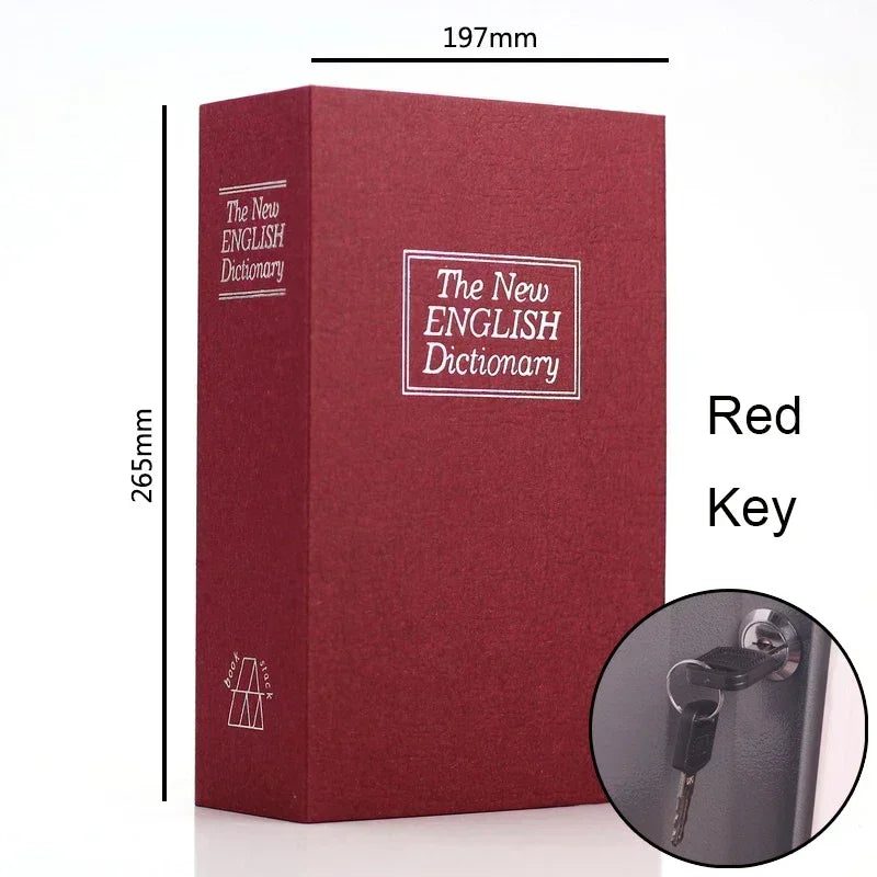 Mini Buch Safe Versteckte Geld Box mit Schloss für Schmuck und Schlüssel