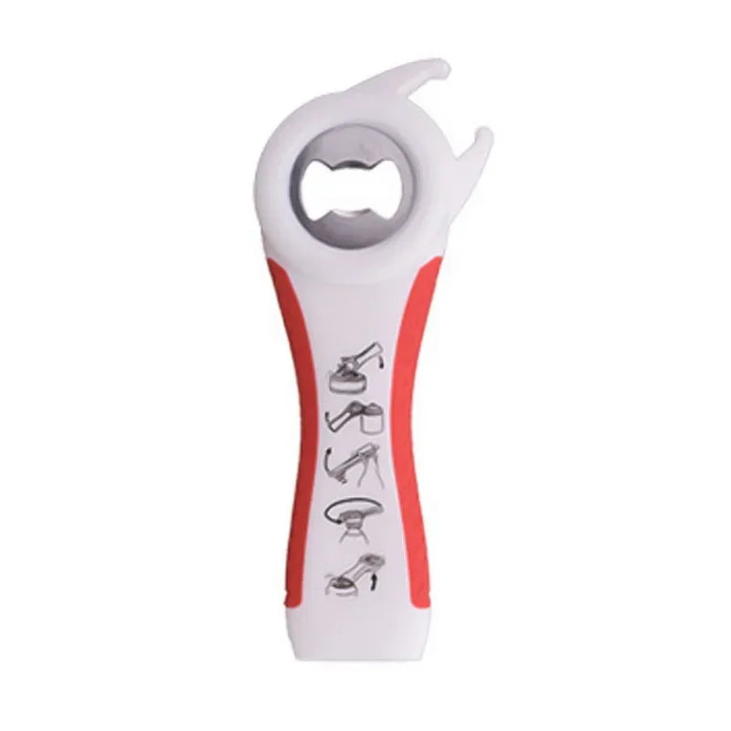Multifunktionaler 5-in-1 Flaschenöffner mit rutschfestem Silikongriff