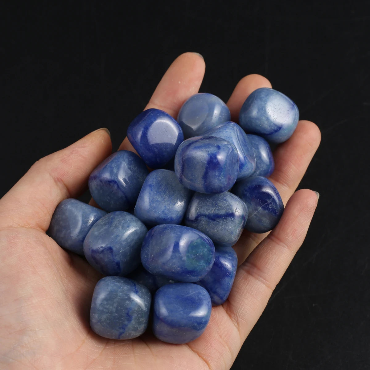 10er Set Polierte Natursteine für Heim und Aquarium