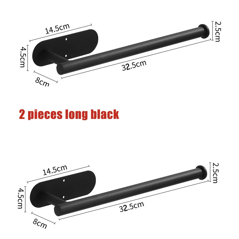 Vielseitiger Selbstklebender Edelstahl Halter für Toilettenpapier Küchenrolle Handtücher