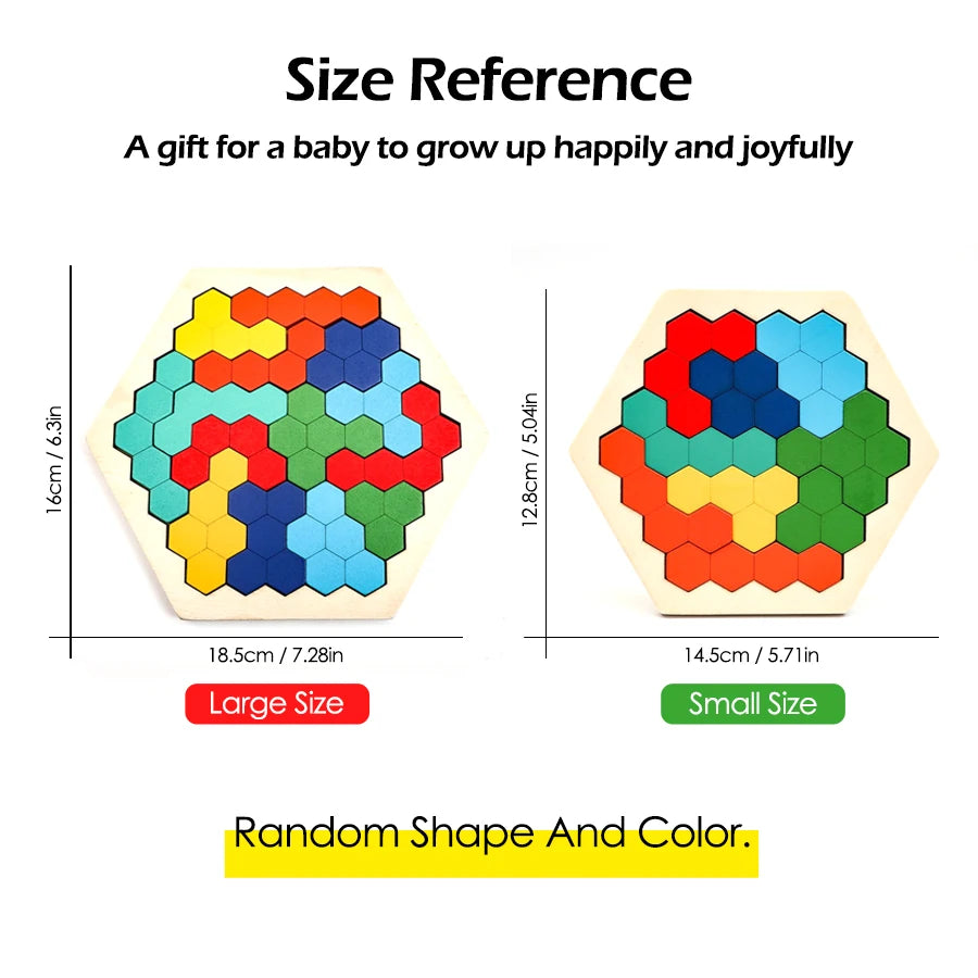 Holz Tangram Puzzle für Kinder Gehirntraining und Montessori Spiel