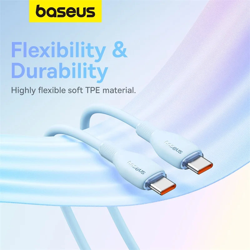 100W USB-C Schnellladekabel Datenkabel für Handy Laptop Tablet Konsole TPE