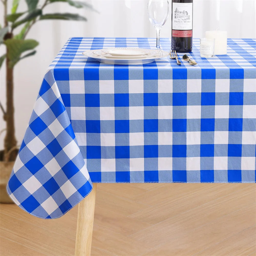 Abwischbare wasserdichte Tischdecke mit Flanellrückseite für Küche