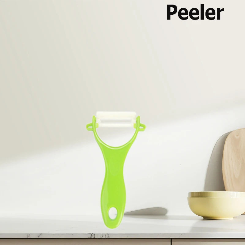 9-teiliges kindersicheres Kochschneider Messer Set mit Schälern und Schneidebrettern