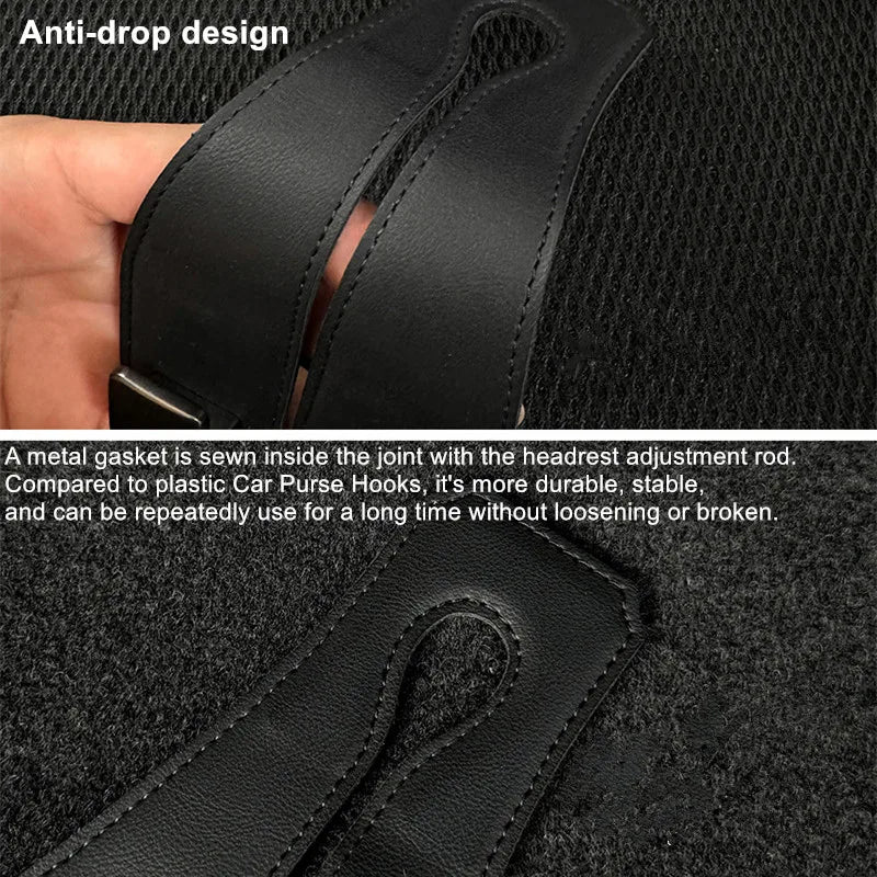Praktischer Autohaken aus Leder für Sitzorganizer