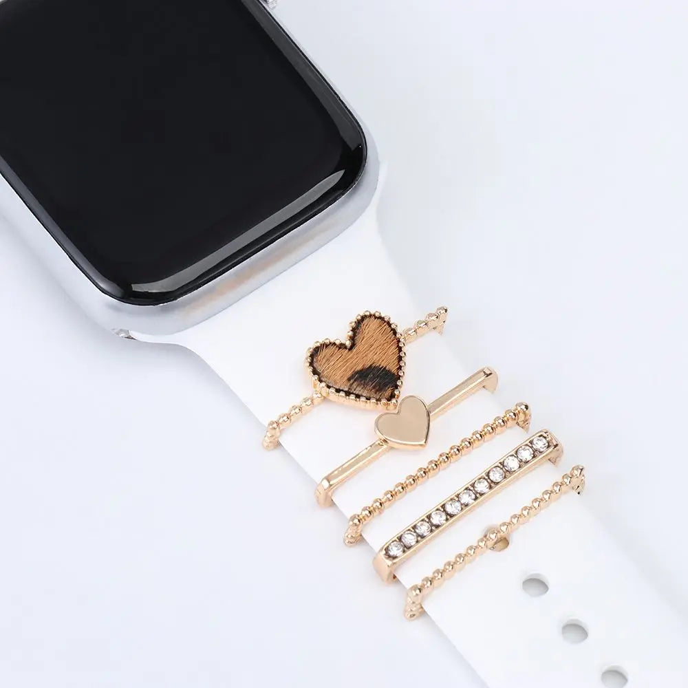 Dekoration für Apple Watch Band Ultra2 10 9 8 Diamant Schmuck Armband Zubehör für Samsung/Huawei Uhr 20/22mm Armband Charms-Yabubest - Home & More