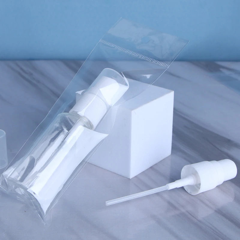 5x Nachfüllbare Sprühflaschen Mini Kunststoff Transparent für Parfüm Reisen
