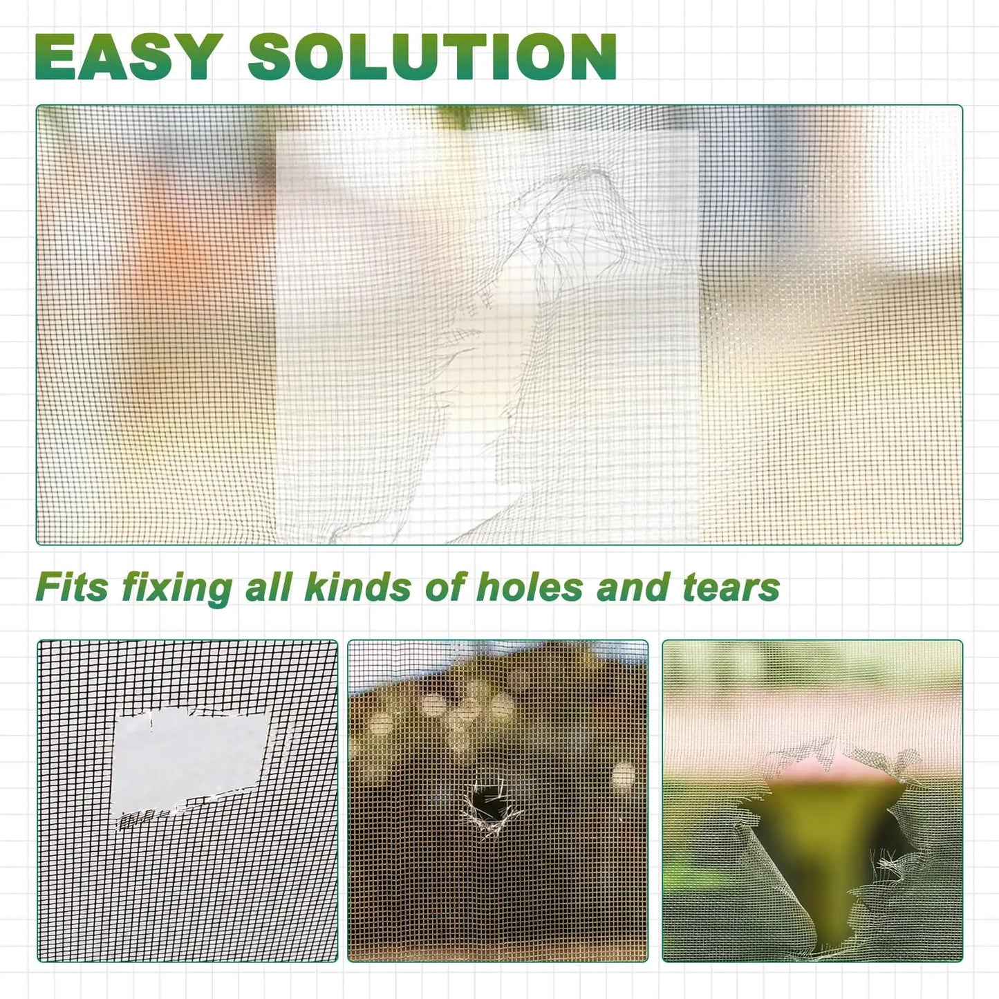 Glasfaser Reparatur Klebeband für Fenster und Türgitter 10cm