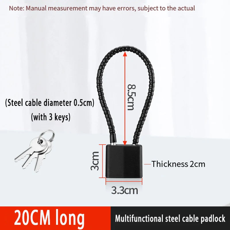 Wasserdichtes Drahtschloss mit Diebstahlschutz für Schränke - Gepäck