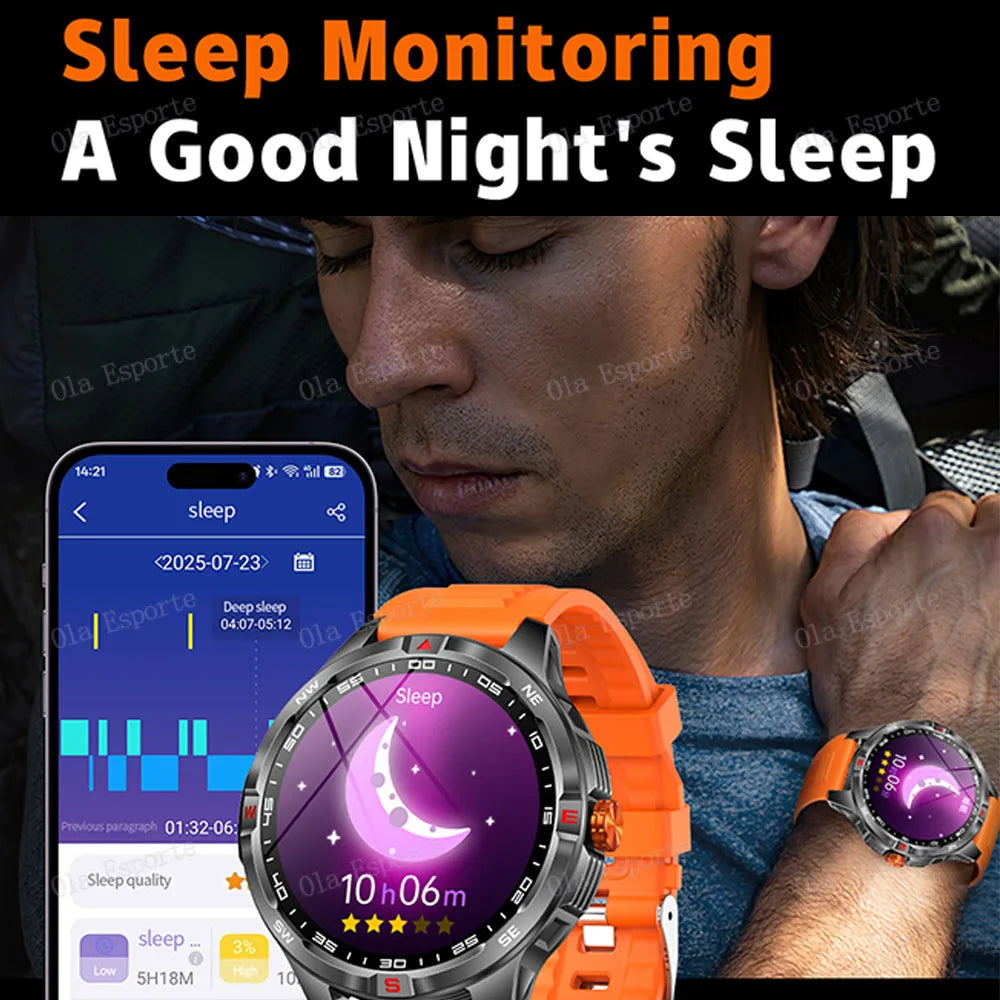 Sportliche Smartwatch mit Herzfrequenz und Gesundheitsüberwachung