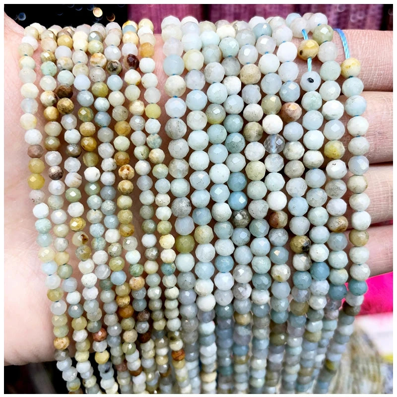 2 mm Naturstein Amethyst Tigerauge Lapislazuli Perlen für Schmuckherstellung-Yabubest - Home & More
