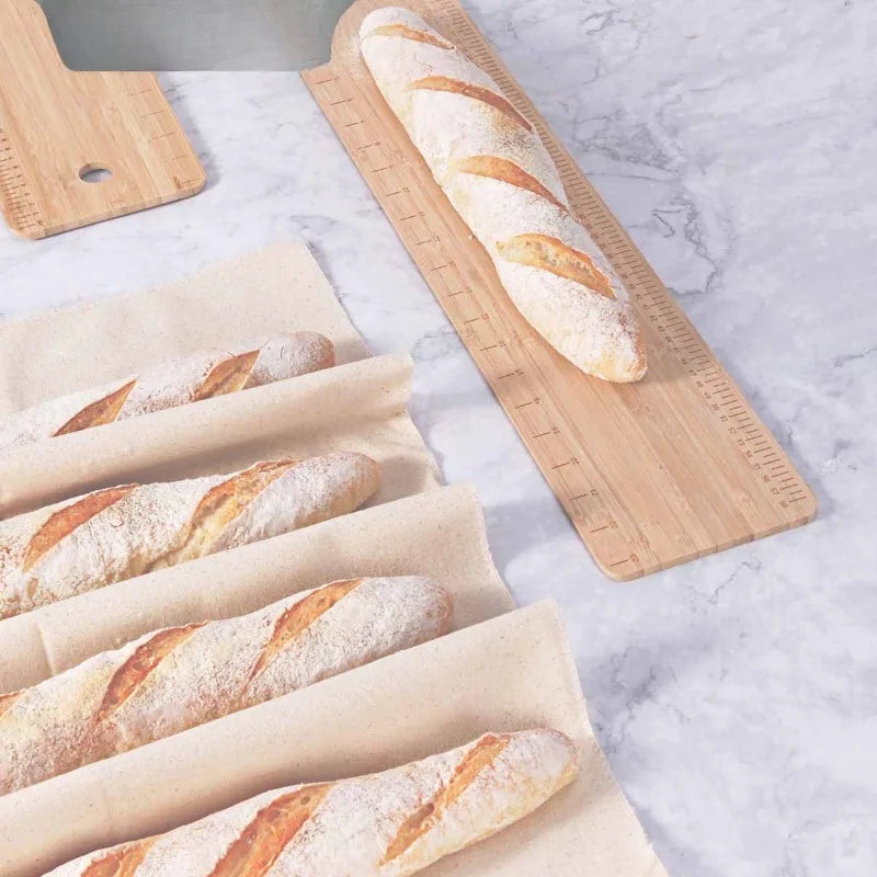 Baguette Transferbrett aus Holz 38cm für einfaches Backen