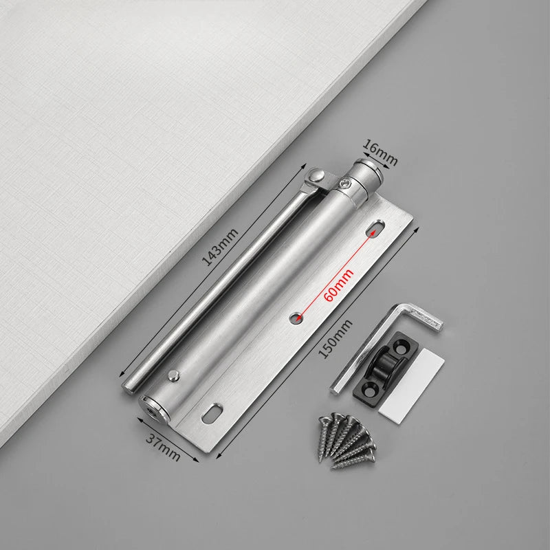 Leichter automatischer Türschließer aus Edelstahl mit Schraubenzubehör