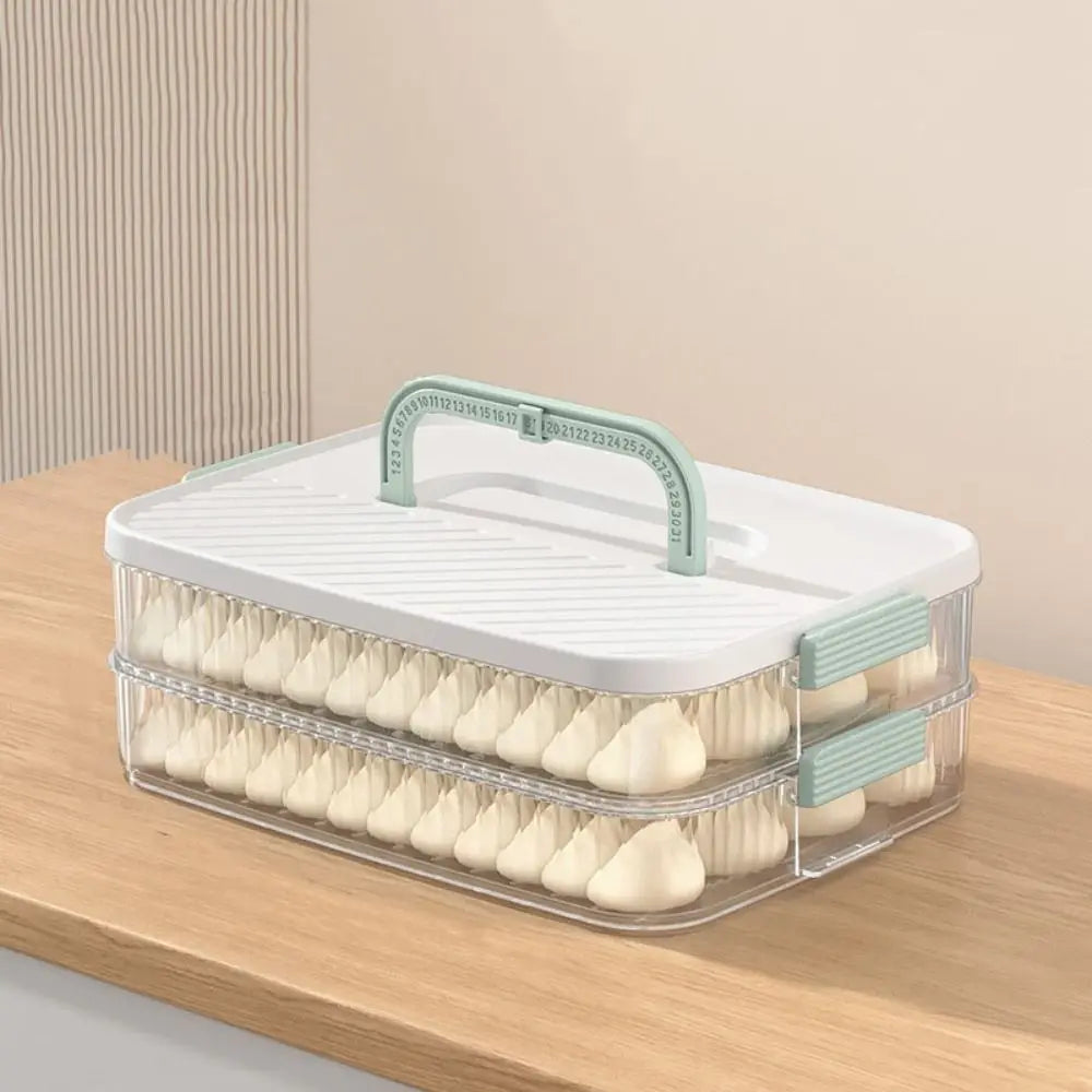 Mehrschichtige Aufbewahrungsbox für Knödel und frische Lebensmittel