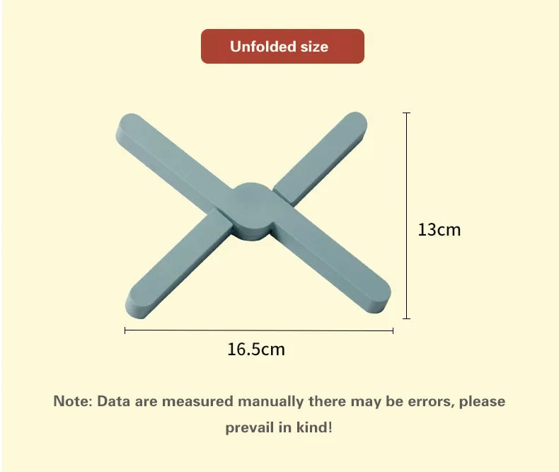 Silikon Hitzebeständige Faltbare Rutschfeste Topfuntersetzer für Küche