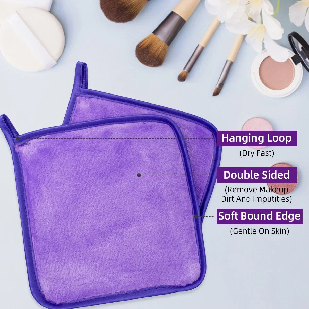 Waschbare Make Up Entferner Pads aus Mikrofaser 2er Set