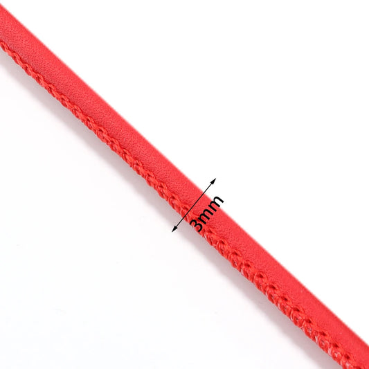 5 Yards 3mm Bunte Runde Schaffell Leder Schnüre für DIY Dekoration-Yabubest - Home & More