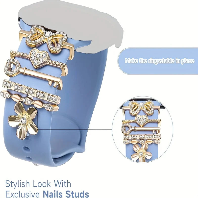 Trendige, skurrile, herzförmige, dekorative Uhrenarmbandschnallen mit Schlüsselmotiv und dekorative Schlaufen im Cartoon-Stil für einen modischen Handgelenk-Akzent-Yabubest - Home & More