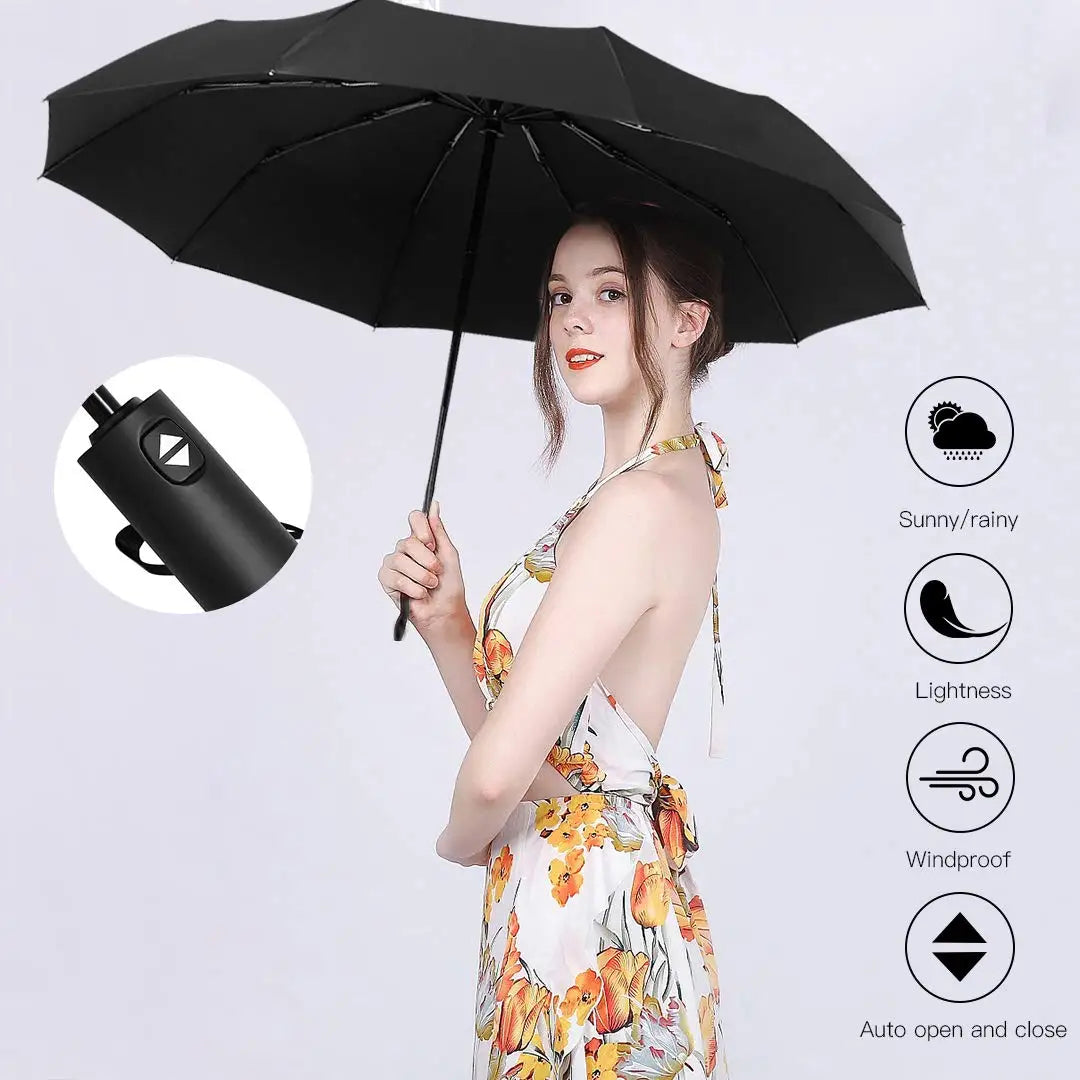 Winddichter kompakter automatischer Taschenschirm 1 2 oder 3er Pack