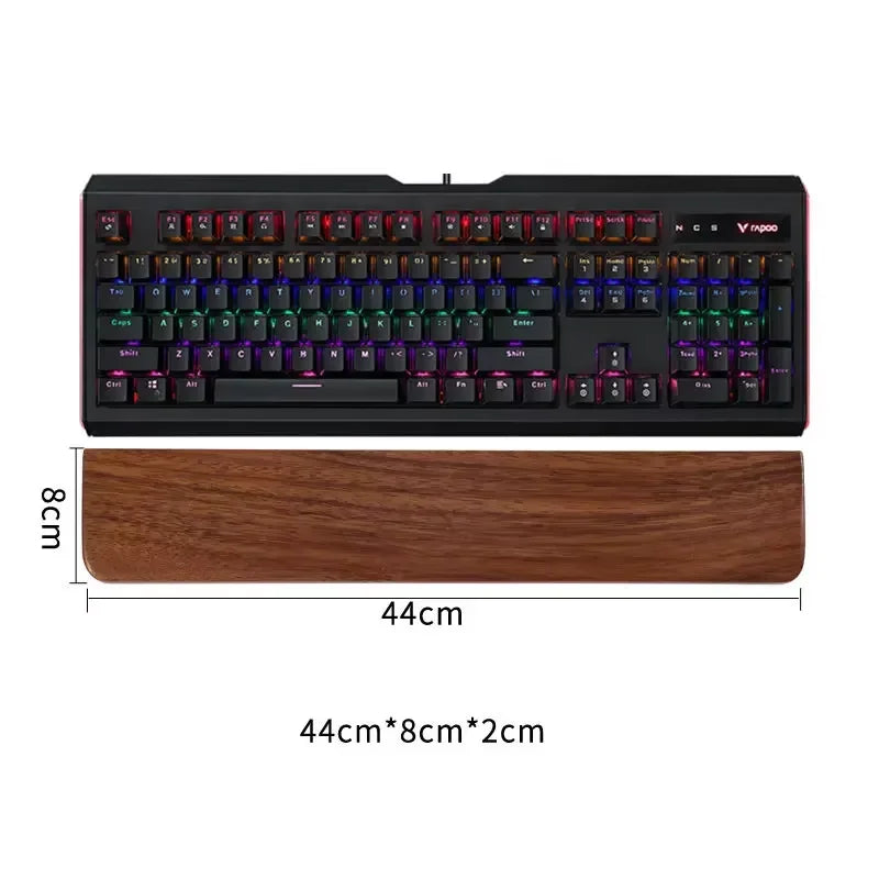 Ergonomische mechanische Holz Tastatur mit Handgelenkauflage