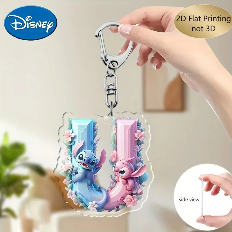 Bunter 2 Zoll Acryl Schlüsselanhänger mit A-Z Buchstaben für Kinder