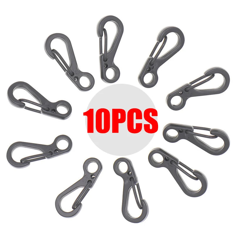 10 Stück Mini Federkarabiner Schlüsselbund Rucksack Haken Outdoor Camping EDC